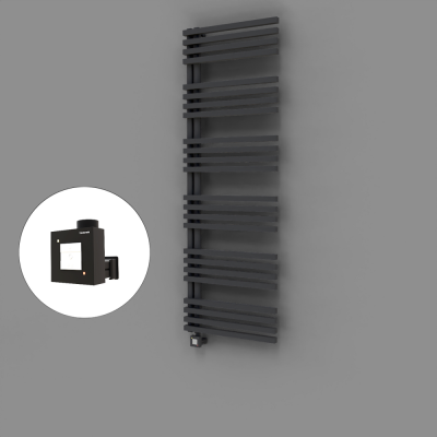 Radiva - Oka Dekoratif Elektrikli Havlupan 600x1800 Koyu Antrasit (KTX1 Termostat) 1000W