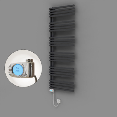 Radiva - Oka Dekoratif Elektrikli Havlupan 600x1800 Koyu Antrasit (Musa Termostat) 900W