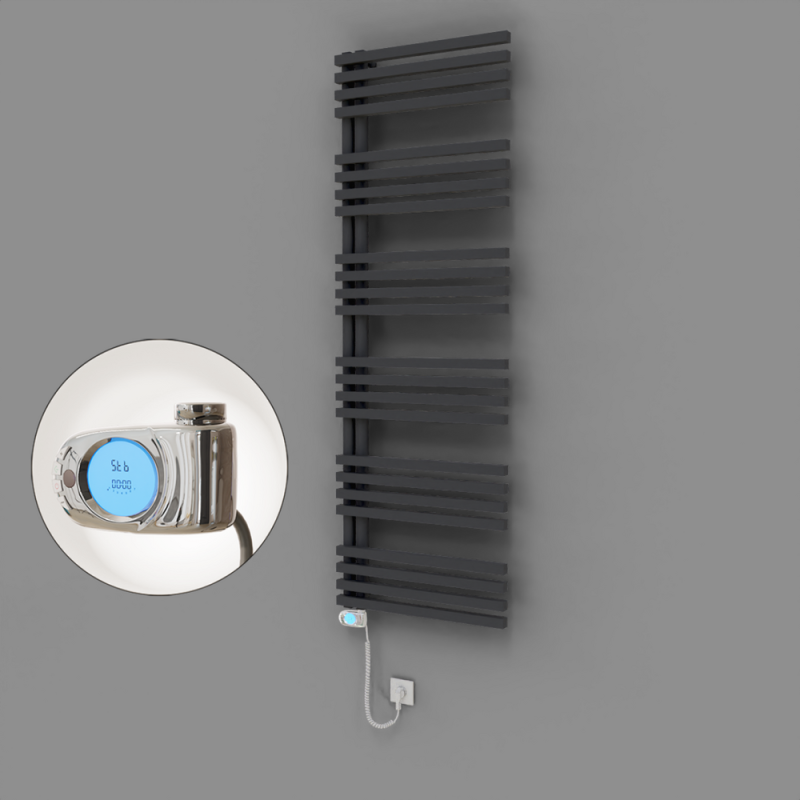 Oka Dekoratif Elektrikli Havlupan 600x1800 Koyu Antrasit (Musa Termostat) 900W - 1OKA06001800B6TE3090