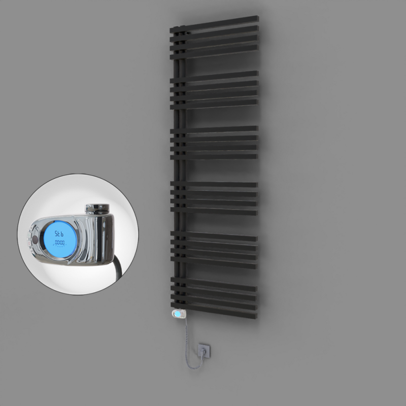 Oka Dekoratif Elektrikli Havlupan 600x1800 Siyah (Musa Termostat) 900W - 1OKA06001800B3TE3090