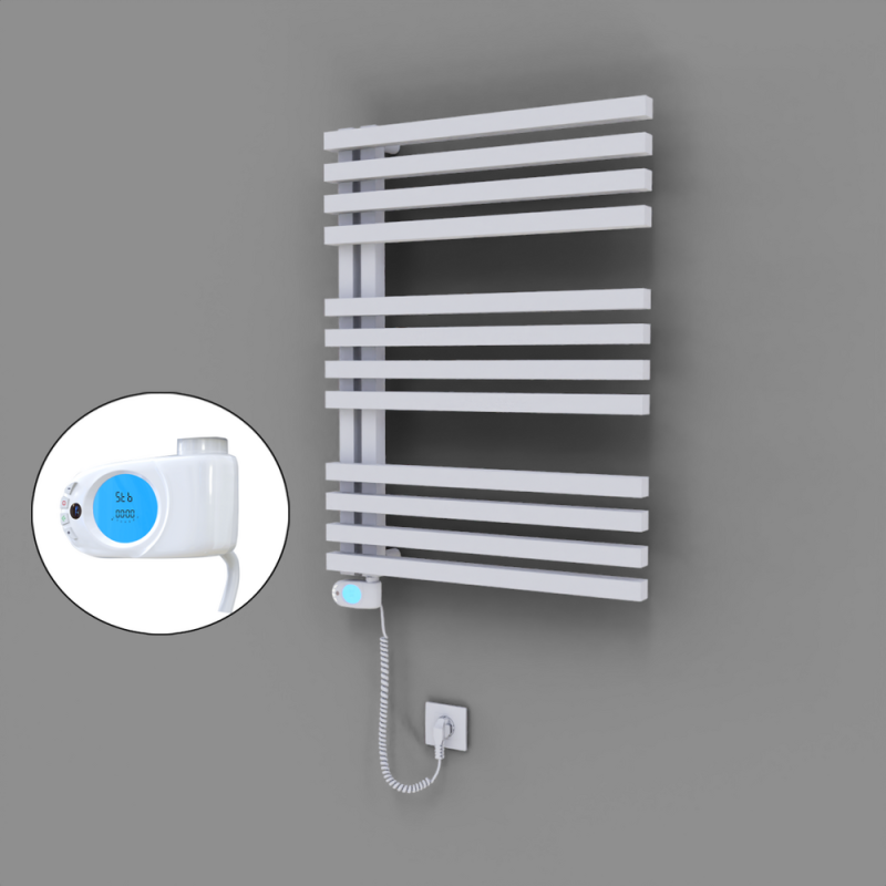 Oka Dekoratif Elektrikli Havlupan 600x800 Beyaz (Musa Termostat) 600W - 1OKA06000800B1TE3060