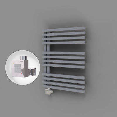 Radiva - Oka Dekoratif Elektrikli Havlupan 600x800 Gri (KTX1 Termostat) 600W