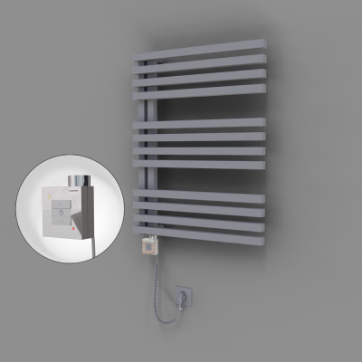 Radiva - Oka Dekoratif Elektrikli Havlupan 600x800 Gri (KTX1 Termostat) 600W Spiral Kablolu (1)
