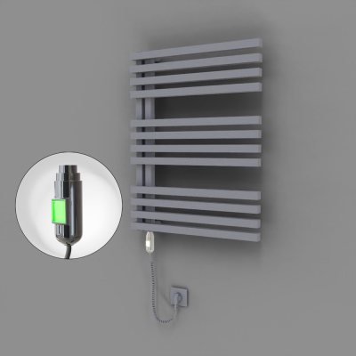 Radiva - Oka Dekoratif Elektrikli Havlupan 600x800 Gri (On/Off Düğmeli) 600W (1)