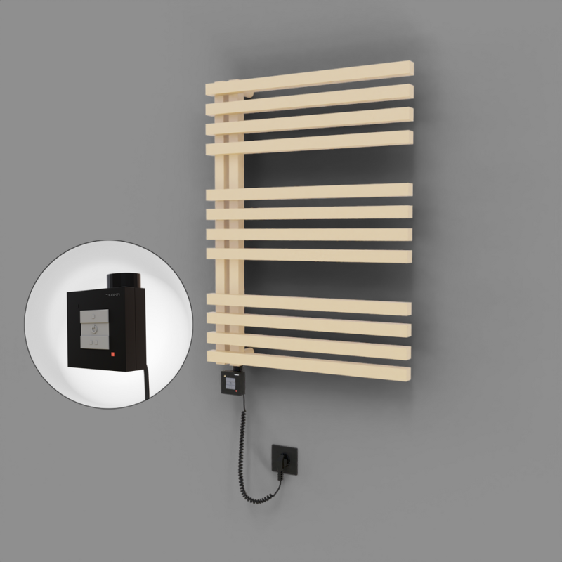 Oka Dekoratif Elektrikli Havlupan 600x800 Kapuçino (KTX1 Termostat) 600W Spiral Kablolu - 1OKA06000800BKTEB060-K