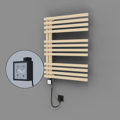 Radiva - Oka Dekoratif Elektrikli Havlupan 600x800 Kapuçino (KTX3 Termostat) 600W Spiral Kablolu (1)