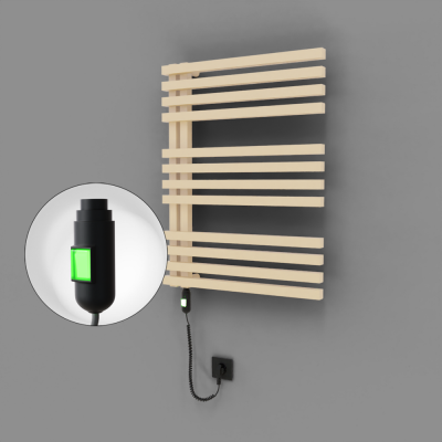 Radiva - Oka Dekoratif Elektrikli Havlupan 600x800 Kapuçino (On/Off Düğmeli) 600W (1)