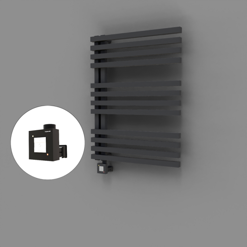 Oka Dekoratif Elektrikli Havlupan 600x800 Koyu Antrasit (KTX1 Termostat) 600W - 1OKA06000800B6TEB060