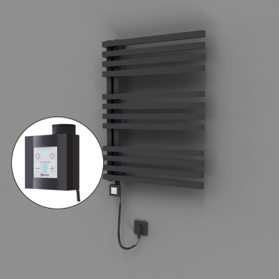 Radiva - Oka Dekoratif Elektrikli Havlupan 600x800 Koyu Antrasit (KTX4 Termostat) 600W Spiral Kablolu