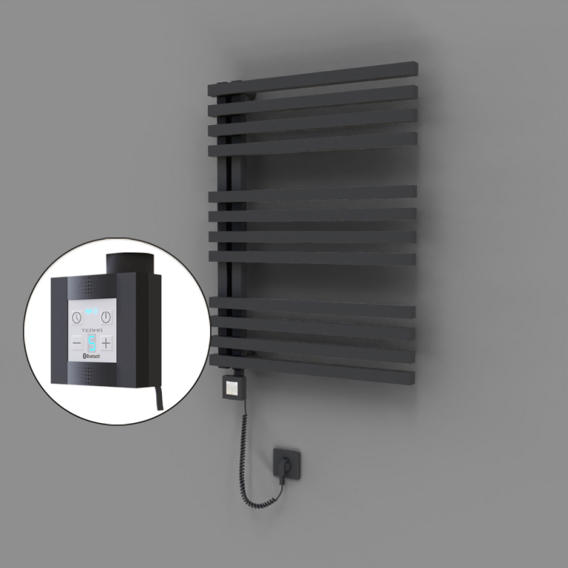 Oka Dekoratif Elektrikli Havlupan 600x800 Koyu Antrasit (KTX4 Termostat) 600W Spiral Kablolu - 1OKA06000800B6TEC060-K