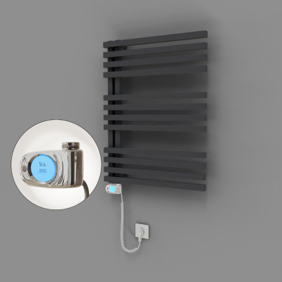 Radiva - Oka Dekoratif Elektrikli Havlupan 600x800 Koyu Antrasit (Musa Termostat) 600W