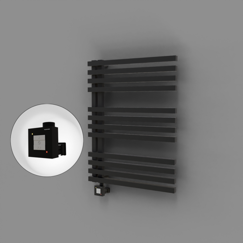 Oka Dekoratif Elektrikli Havlupan 600x800 Siyah (KTX1 Termostat) 600W - 1OKA06000800B3TEB060