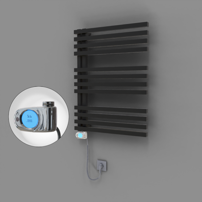 Oka Dekoratif Elektrikli Havlupan 600x800 Siyah (Musa Termostat) 600W - 1OKA06000800B3TE3060