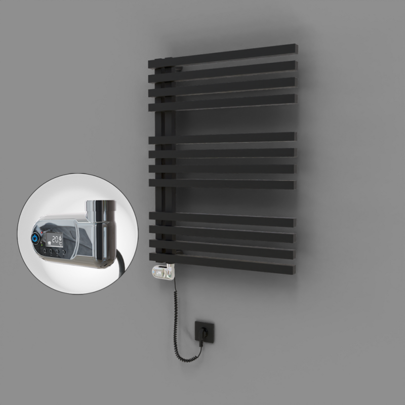 Oka Dekoratif Elektrikli Havlupan 600x800 Siyah (Thesis Termostat) 600W - 1OKA06000800B3TE2060