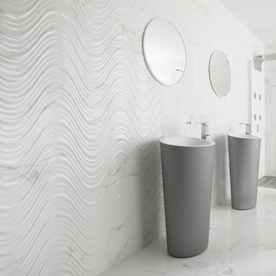 PORCELANOSA - Porcelanosa Duvar Karosu Marmol Carrara Creta Blanco 31,6 x 90 cm