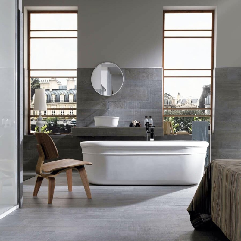 Porcelanosa Parke Seramik Oxford Silver Antislip 14,3 x 90 cm - 10POR3200010