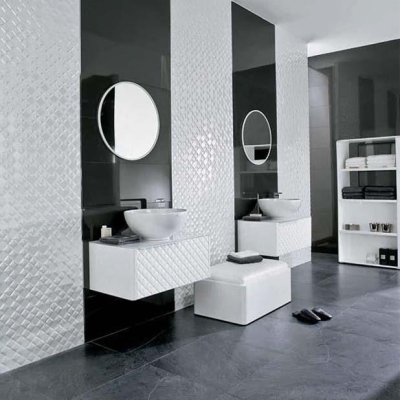PORCELANOSA - Porcelanosa Duvar Karosu Prisma Antracita 31,6 x 90 cm (1)