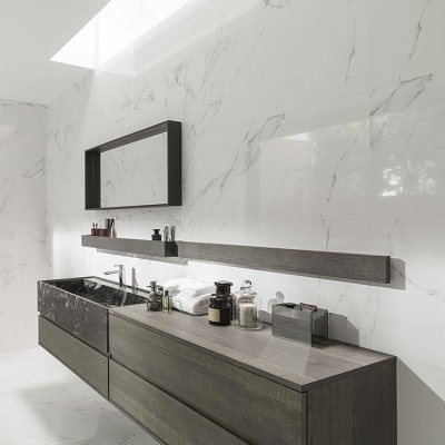 Porcelanosa Yer ve Duvar Karosu Carrara Blanco Parlak 58,6 x 118,7  cm (1)