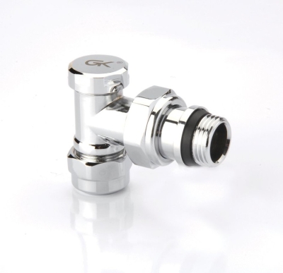 Radiva - Radyatör Dönüş Vanası 1/2'' Krom Köşe (16*2mm Boru Bağl. Rakorlu) - 9942