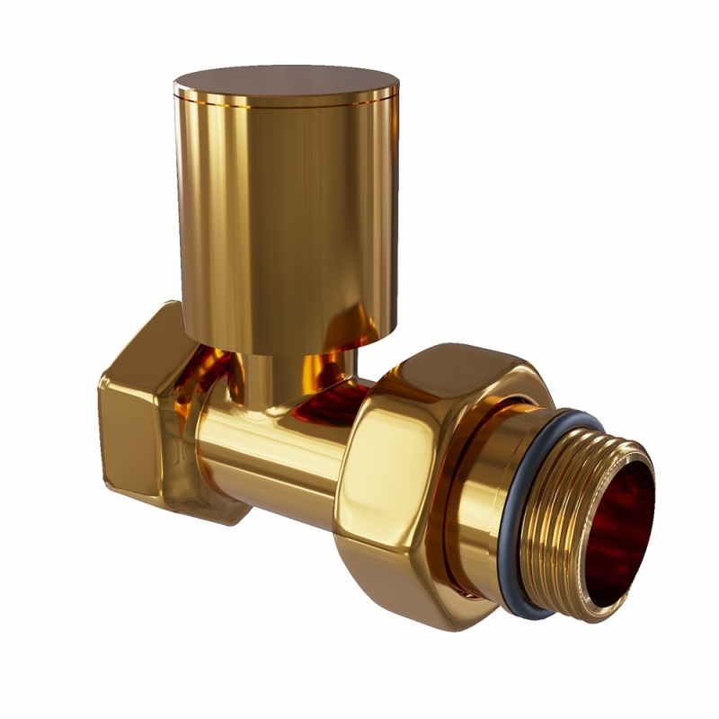 Radyatör Vanası 1/2'' Altın Renkli Düz (Metal Volanlı) - 5BORSDZPP00K2P