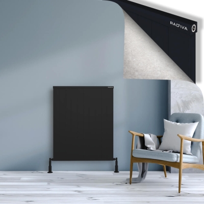 Radiva - RIO Dekoratif Alüminyum Radyatör 1000x1004 Siyah (1)