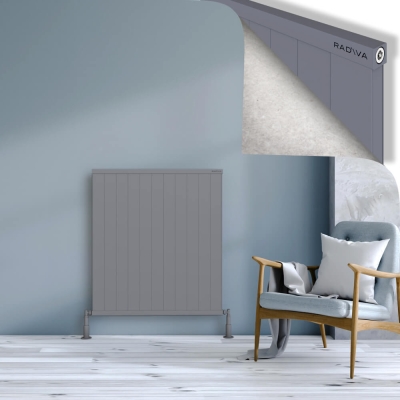 Radiva - RIO Dekoratif Alüminyum Radyatör 1000x1104 Gri (1)