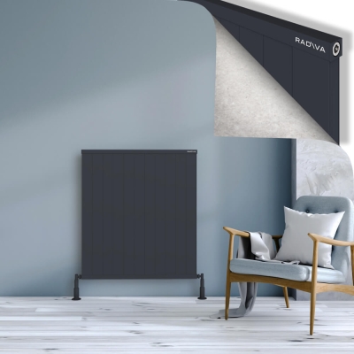 Radiva - RIO Dekoratif Alüminyum Radyatör 1000x1104 Koyu Antrasit (1)