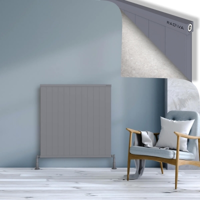 Radiva - RIO Dekoratif Alüminyum Radyatör 1000x1204 Gri - 400