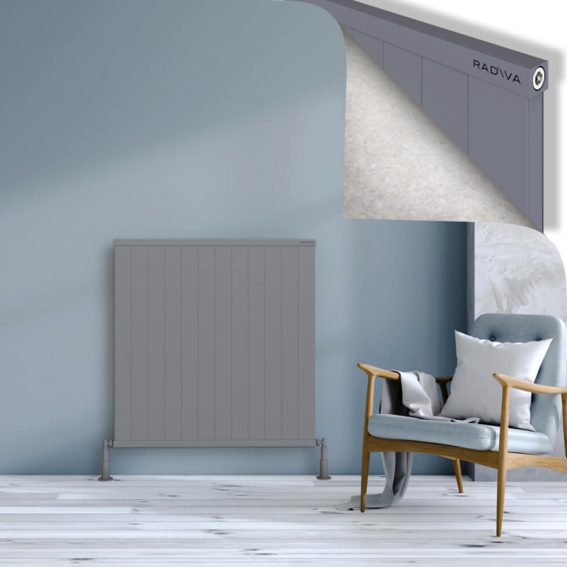 RIO Dekoratif Alüminyum Radyatör 1000x1204 Gri - 2RIO10001204BLTS