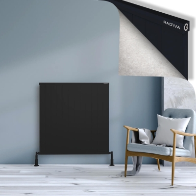 Radiva - RIO Dekoratif Alüminyum Radyatör 1000x1204 Siyah