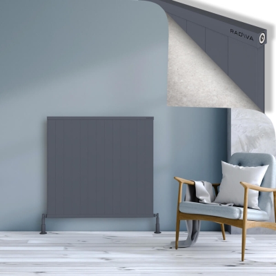 Radiva - RIO Dekoratif Alüminyum Radyatör 1000x1304 Antrasit