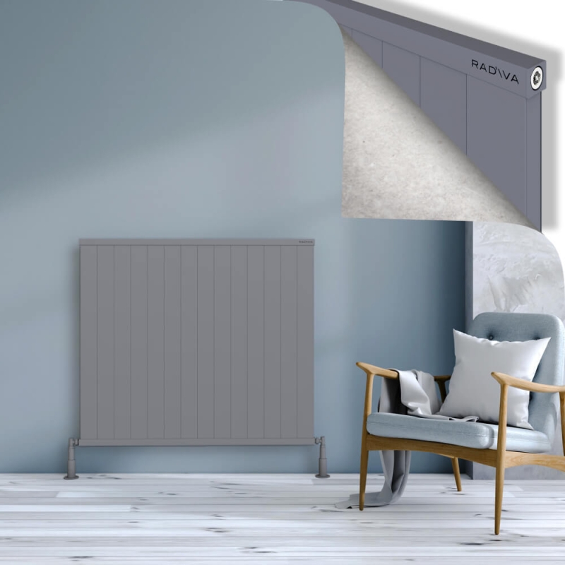 RIO Dekoratif Alüminyum Radyatör 1000x1404 Gri - 2RIO10001404BLTS