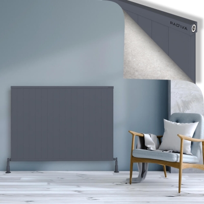 Radiva - RIO Dekoratif Alüminyum Radyatör 1000x1704 Antrasit