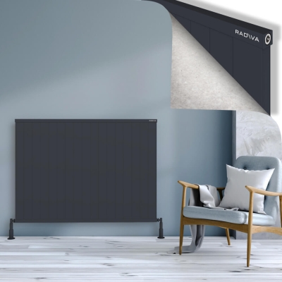 Radiva - RIO Dekoratif Alüminyum Radyatör 1000x1704 Koyu Antrasit