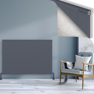 Radiva - RIO Dekoratif Alüminyum Radyatör 1000x1804 Antrasit (1)