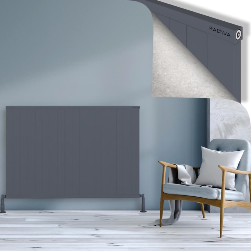 RIO Dekoratif Alüminyum Radyatör 1000x1804 Antrasit - 2RIO10001804B2TS