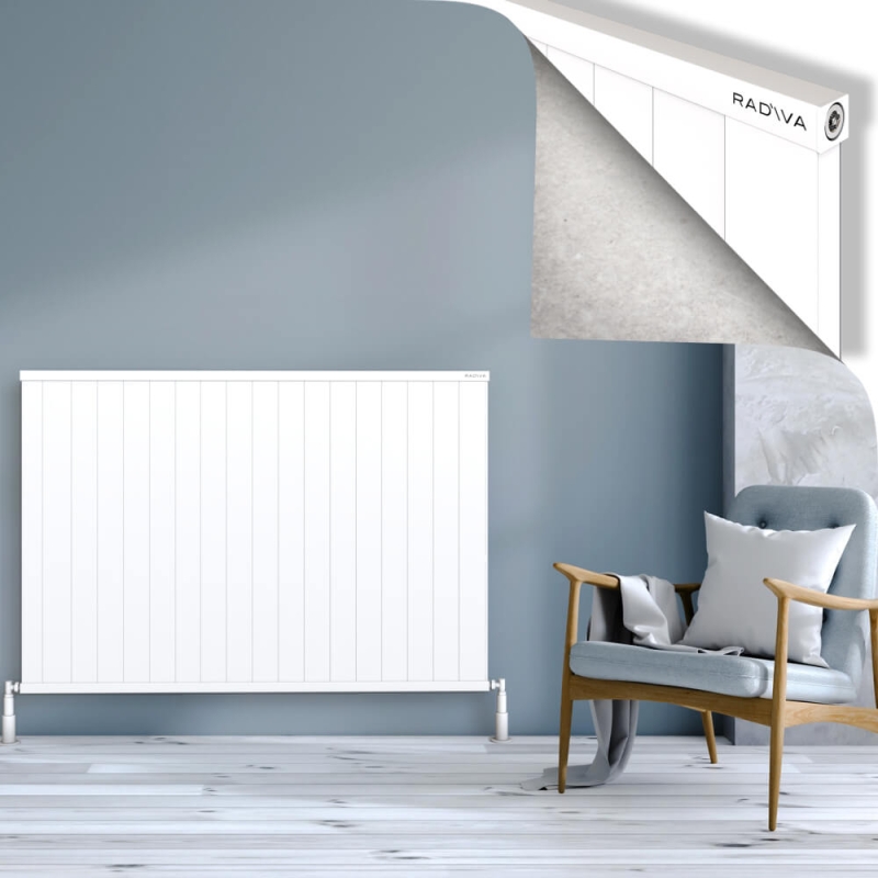 RIO Dekoratif Alüminyum Radyatör 1000x1804 Beyaz - 2RIO10001804B1TS