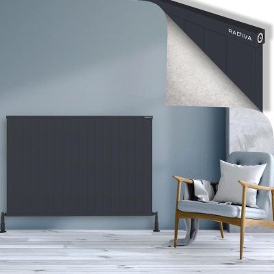 Radiva - RIO Dekoratif Alüminyum Radyatör 1000x1804 Koyu Antrasit