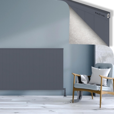 Radiva - RIO Dekoratif Alüminyum Radyatör 1000x2504 Antrasit