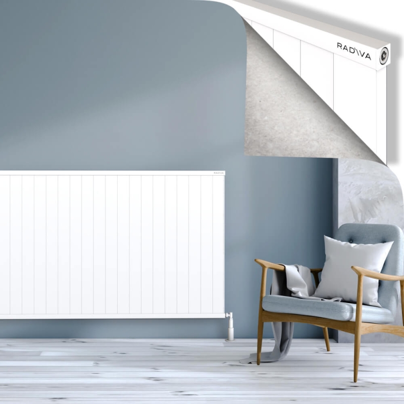 RIO Dekoratif Alüminyum Radyatör 1000x2504 Beyaz - 2RIO10002504B1TS