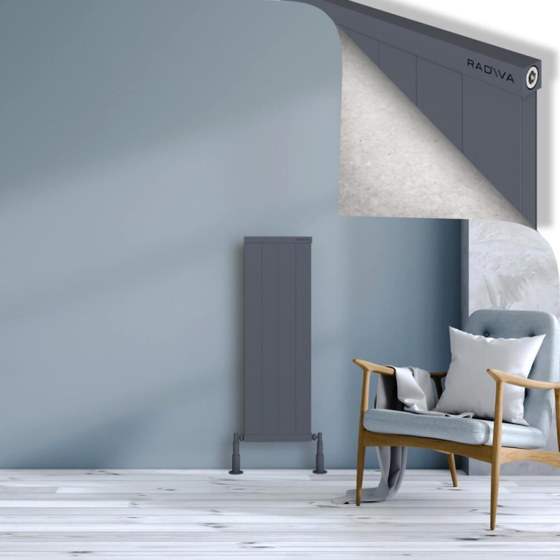 RIO Dekoratif Alüminyum Radyatör 1000x404 Antrasit - 2RIO10000404B2TS