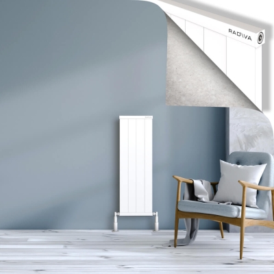 Radiva - RIO Dekoratif Alüminyum Radyatör 1000x404 Beyaz