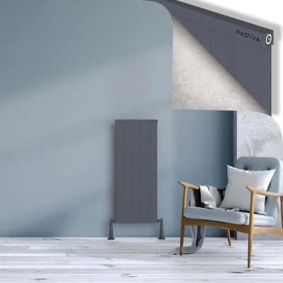 Radiva - RIO Dekoratif Alüminyum Radyatör 1000x504 Antrasit - 1199