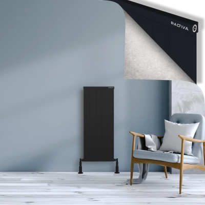 Radiva - RIO Dekoratif Alüminyum Radyatör 1000x504 Siyah