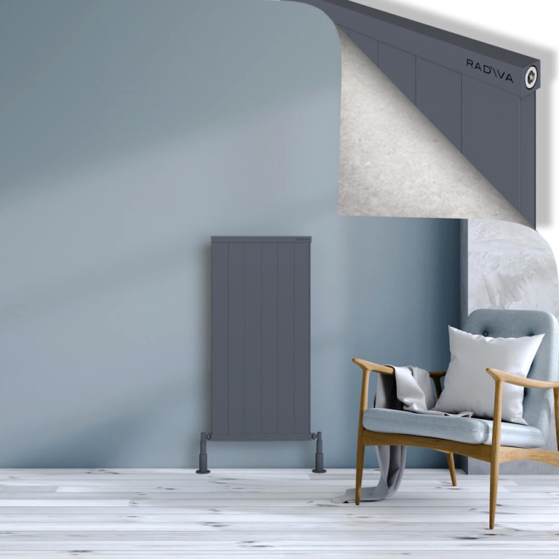 RIO Dekoratif Alüminyum Radyatör 1000x604 Antrasit - 2RIO10000604B2TS