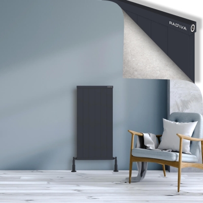 Radiva - RIO Dekoratif Alüminyum Radyatör 1000x604 Koyu Antrasit (1)