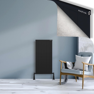 Radiva - RIO Dekoratif Alüminyum Radyatör 1000x604 Siyah (1)