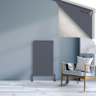 Radiva - RIO Dekoratif Alüminyum Radyatör 1000x704 Antrasit