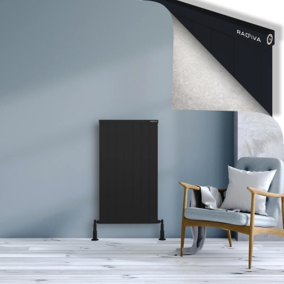 Radiva - RIO Dekoratif Alüminyum Radyatör 1000x704 Siyah