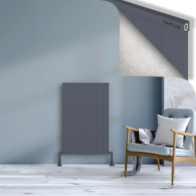 Radiva - RIO Dekoratif Alüminyum Radyatör 1000x804 Antrasit (1)